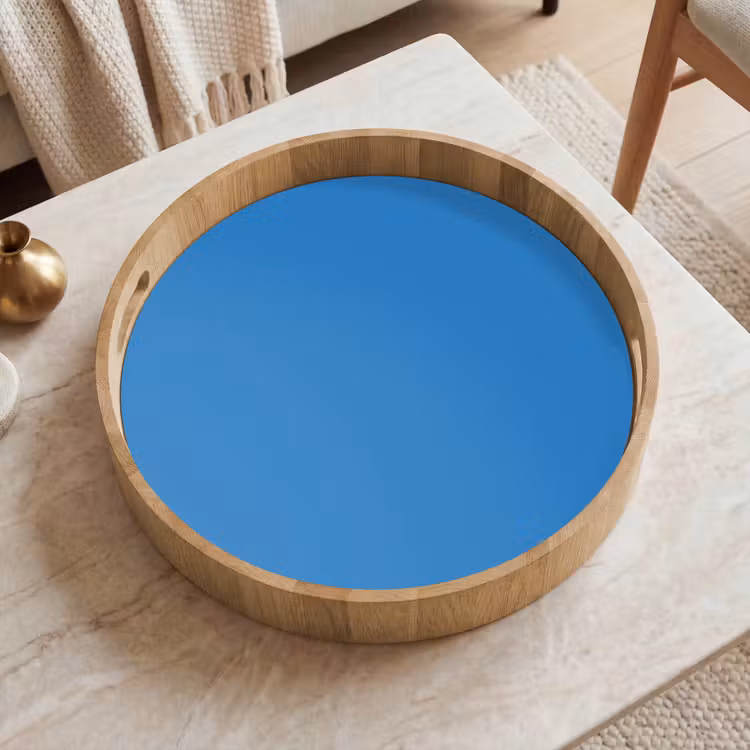 Royal - Blue - Blauw Dienblad Rond middel 914 -sfeer1