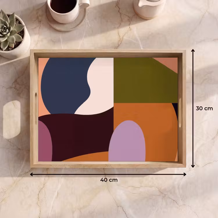 Vormen - Abstract - Kleuren - Vierkant Dienblad Rechthoek middel -USP_Formaat