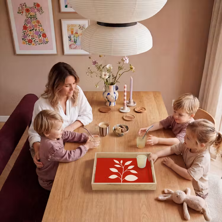 Silhouet - Bladeren - Tak Dienblad Rechthoek middel -sfeer4