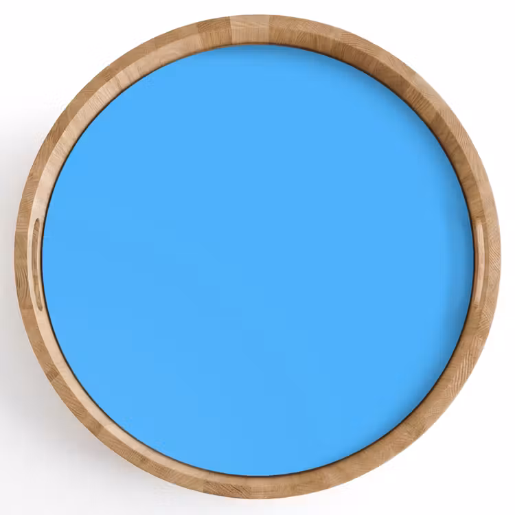 Sky - Blue - Blauw Dienblad Rond middel 914 -z3d_shopping