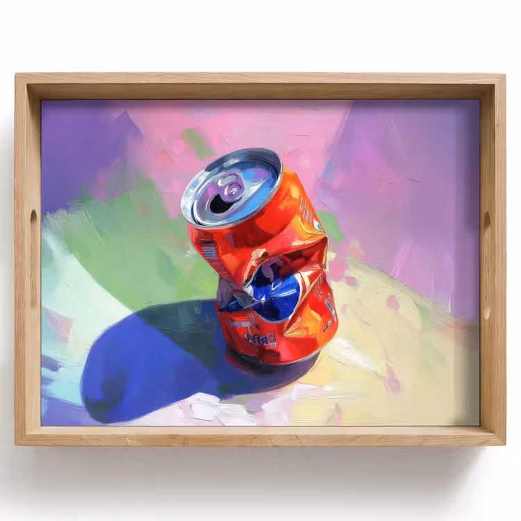Frisdrank - Blik - Paars Dienblad Rechthoek middel -z3d_shopping