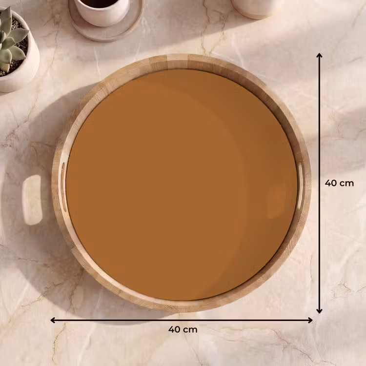 Spiced - Cinnamon - Bruin Dienblad Rond middel 914 -USP_Formaat