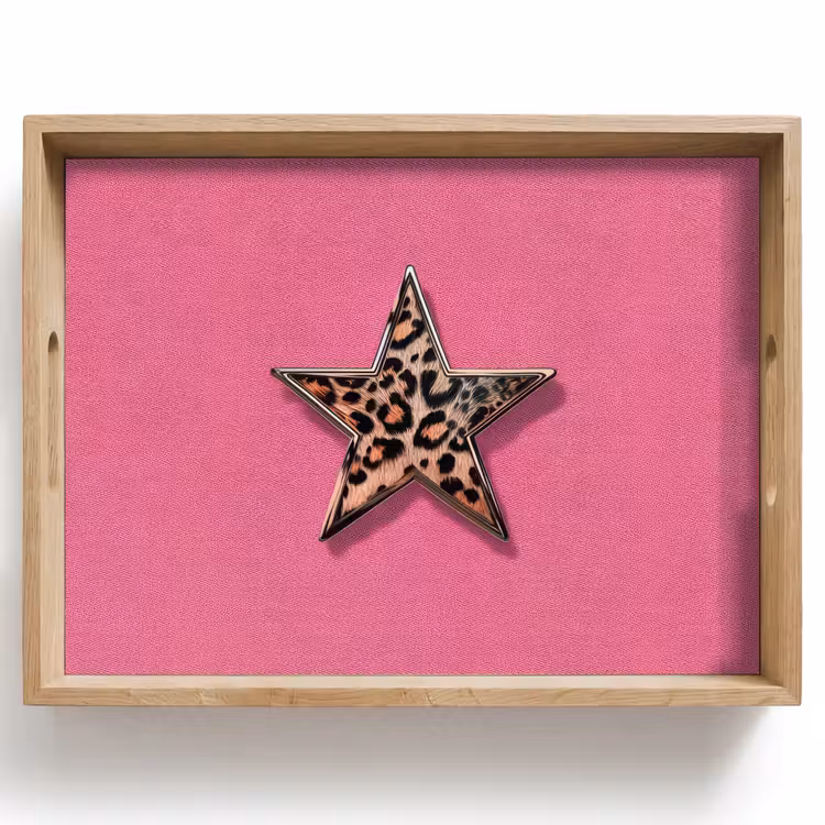 Ster - Luipaard - Print - Roze Dienblad Rechthoek middel -z3d_shopping