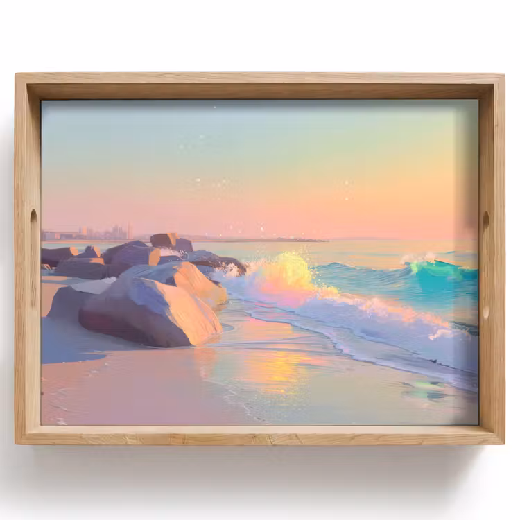 Zomerlicht - Strand - Fonkelende accenten Dienblad Rechthoek middel -z3d_shopping