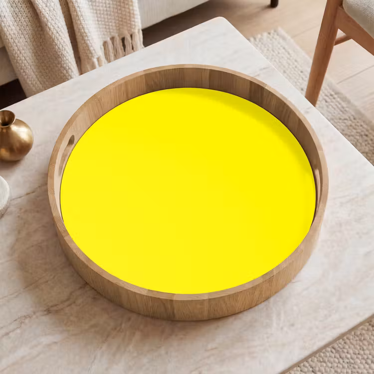 Sunshine - Glow - Geel Dienblad Rond middel 914 -sfeer1