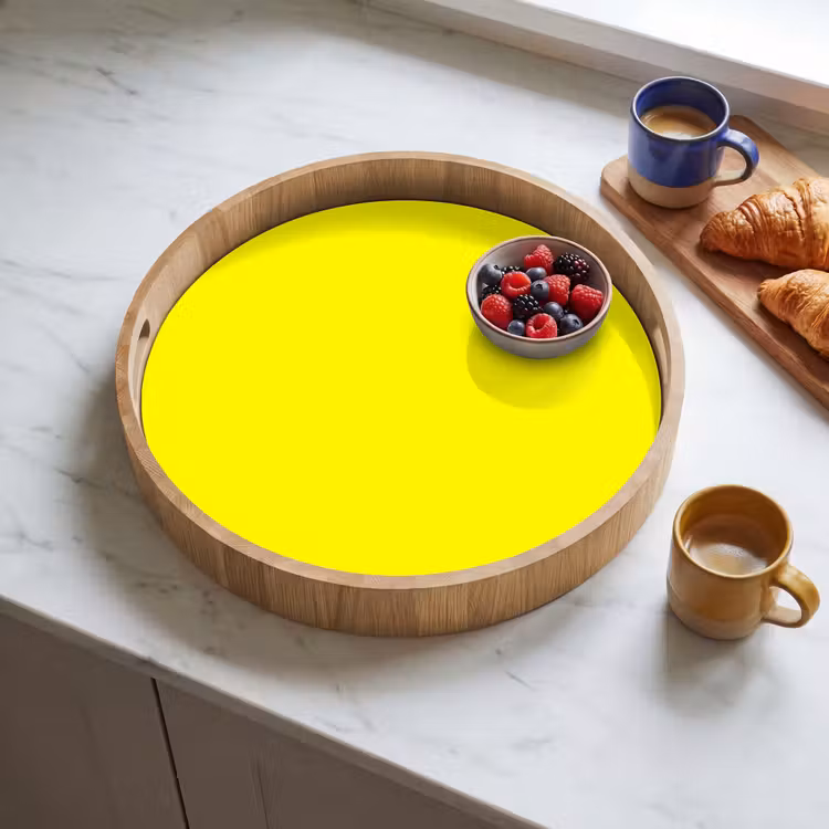 Sunshine - Glow - Geel Dienblad Rond middel 914 -sfeer2