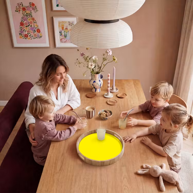 Sunshine - Glow - Geel Dienblad Rond middel 914 -sfeer4
