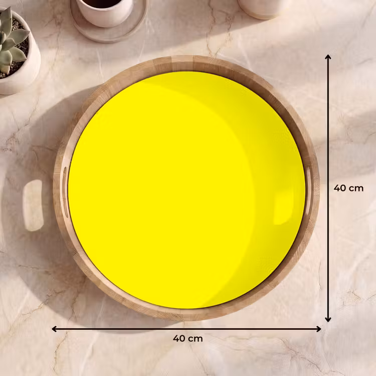 Sunshine - Glow - Geel Dienblad Rond middel 914 -USP_Formaat