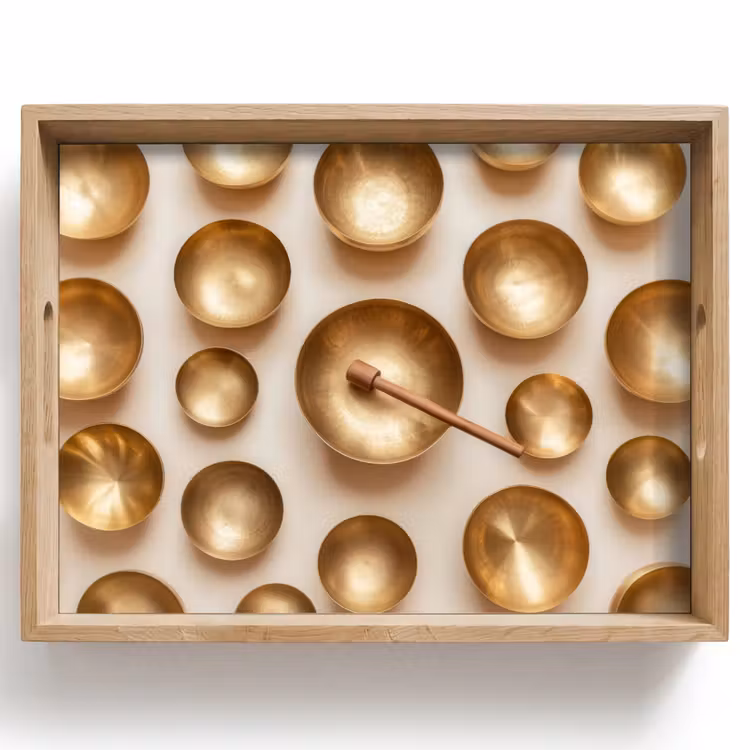 Symmetrisch - Goud - Brons - Balans Dienblad Rechthoek middel -z3d_shopping