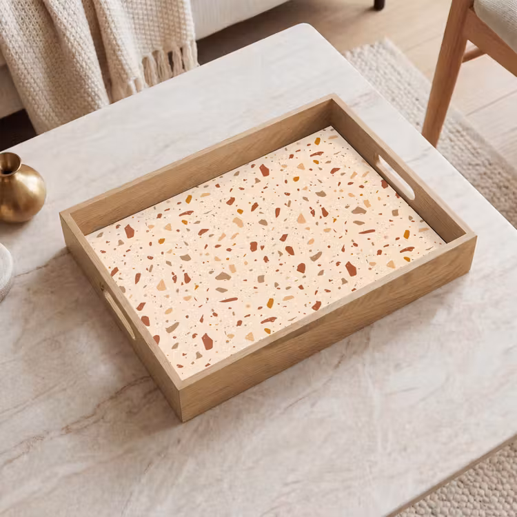 Terrazzo - Patroon - Kleurrijk - Steen Dienblad Rechthoek middel 911 -sfeer1