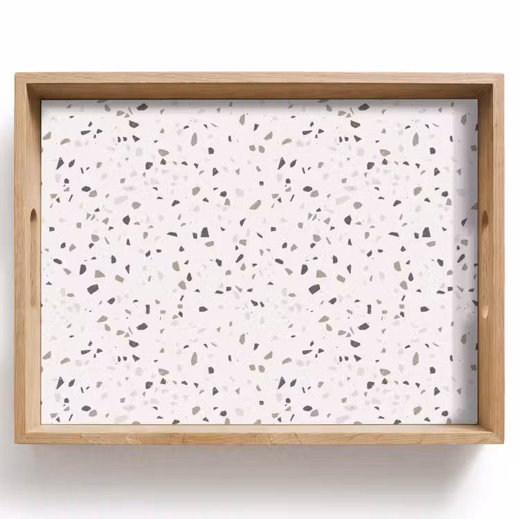 Terrazzo - Patroon - Créme Dienblad Rechthoek middel 911 -z3d_shopping