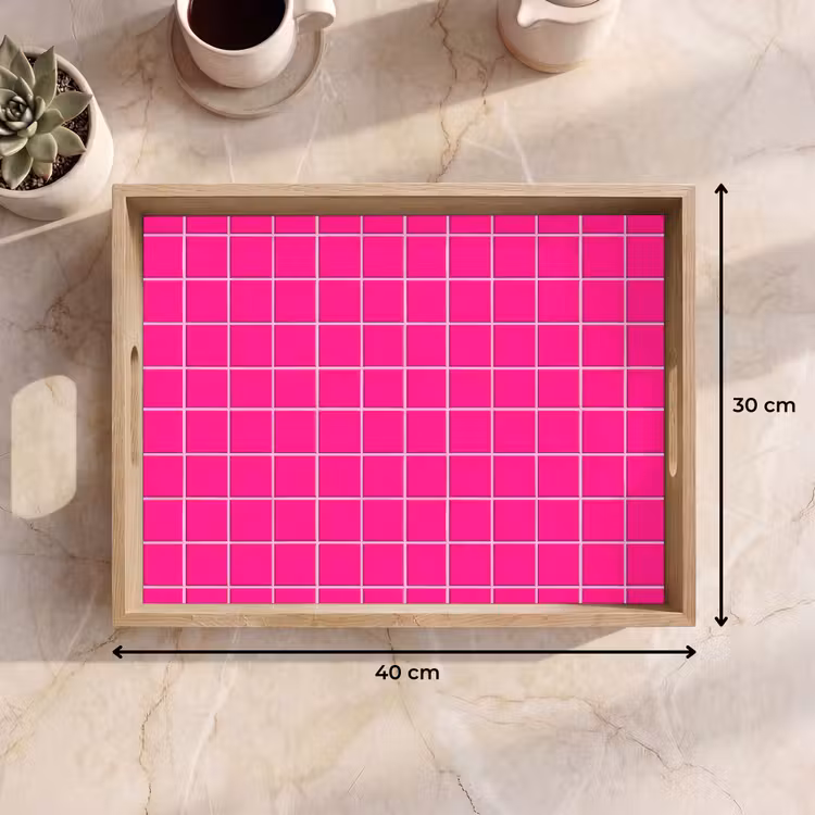 Tegels - Vierkant - Fuchsia Dienblad Rechthoek middel 911 -USP_Formaat