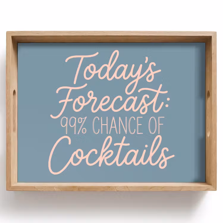Today's Forecast - Cocktails - Blauw Dienblad Rechthoek middel -z3d_shopping