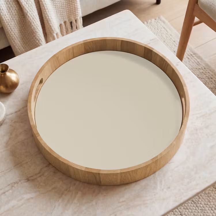 Urban - Pebble - Grijs Dienblad Rond middel 914 -sfeer1