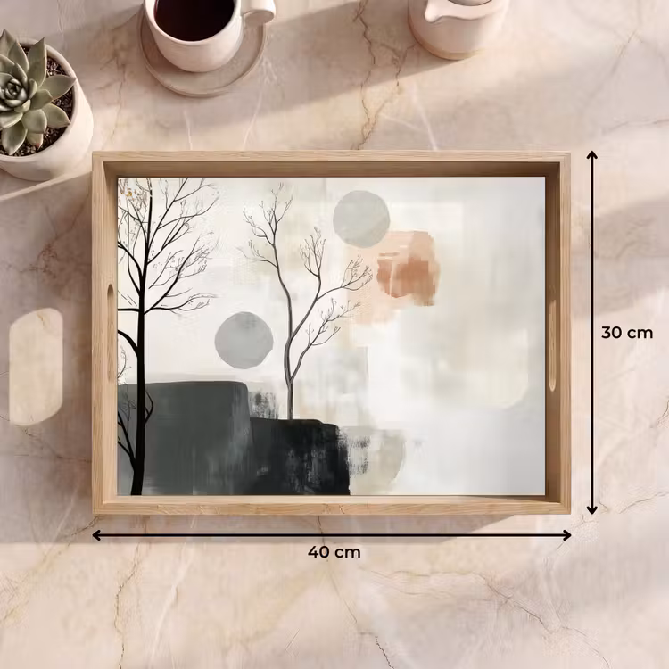 Wabi sabi - Beige - Plant Dienblad Rechthoek middel -USP_Formaat