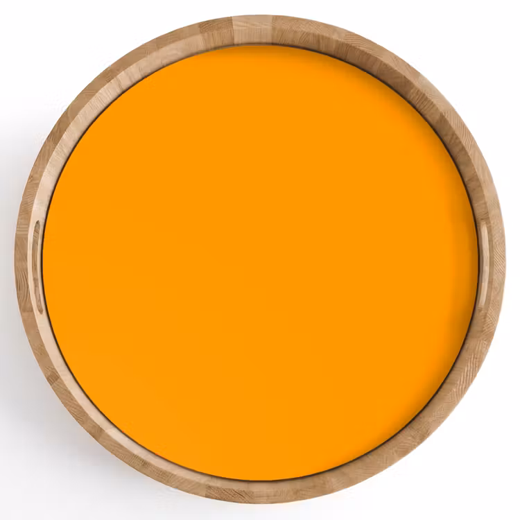 Warm - Ochre - Oranje Dienblad Rond middel 914 -z3d_shopping