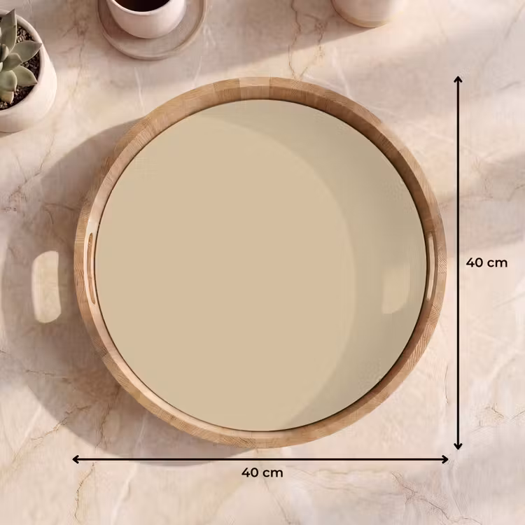 Warm - Sand - Nude Dienblad Rond middel 914 -USP_Formaat
