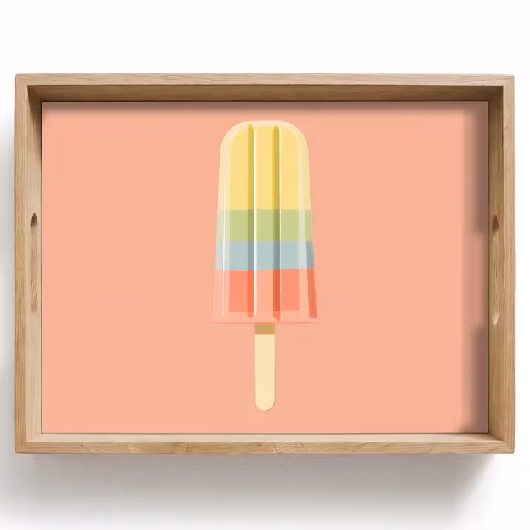 Waterijsje - Pasteltinten - Minimalistisch Dienblad Rechthoek middel -z3d_shopping
