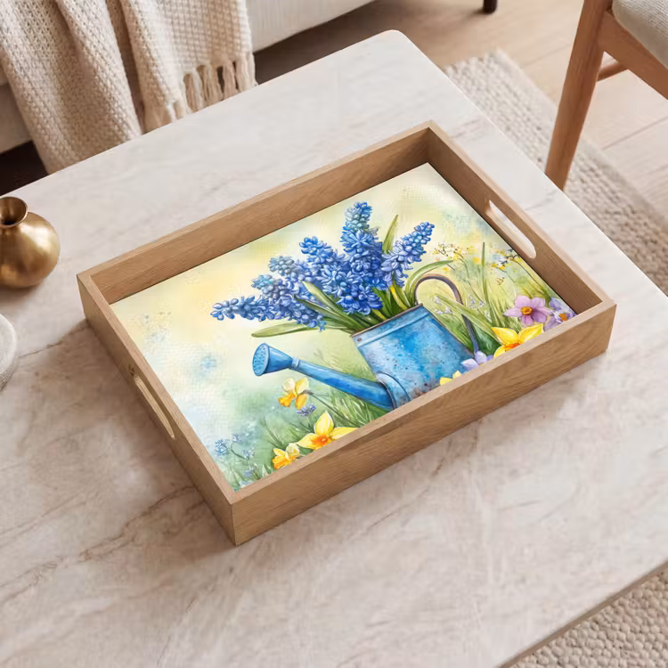 Gieter - Lavendel - Bloesems Dienblad Rechthoek middel -sfeer1