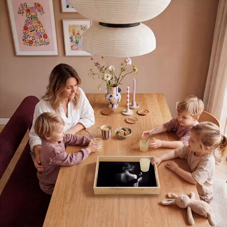 Vrouw - Wijn - Jurk Dienblad Rechthoek middel -sfeer4