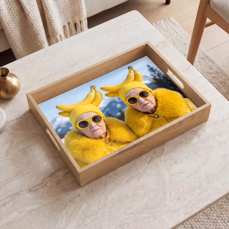Vrouwen - Bananen - Geel Dienblad Rechthoek middel -sfeer1