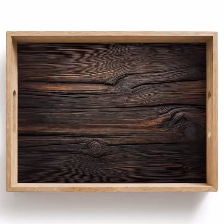 Hout - Grillige nerven Dienblad Rechthoek middel -z3d_shopping