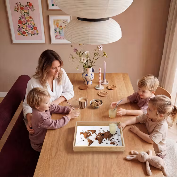 Wereldkaart - Koffie - Marmer Dienblad Rechthoek middel -sfeer4