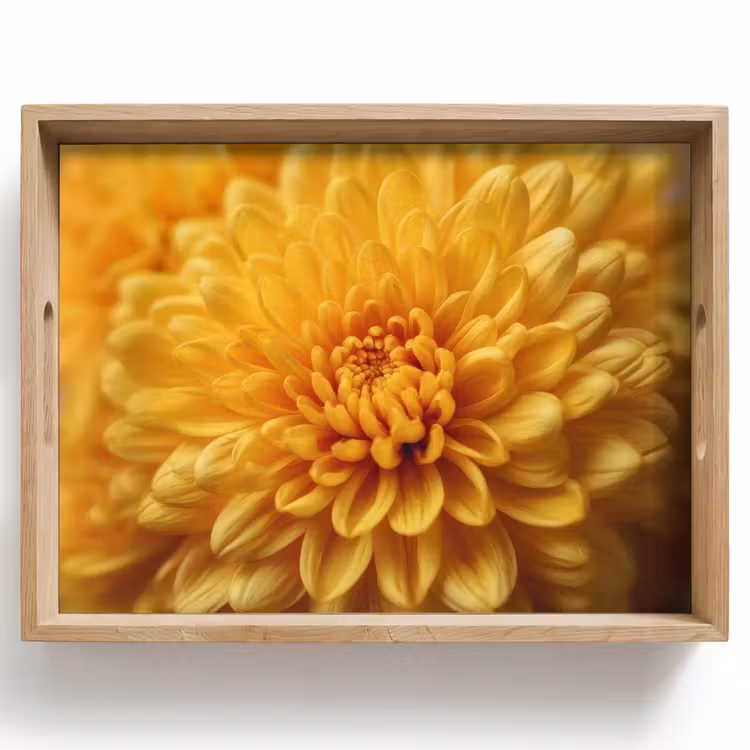 Geel - Chrysant - Zachtheid Dienblad Rechthoek middel -z3d_shopping