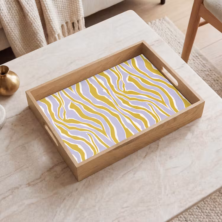 Zebra - Modern - Meerkleurig Dienblad Rechthoek middel 911 -sfeer1