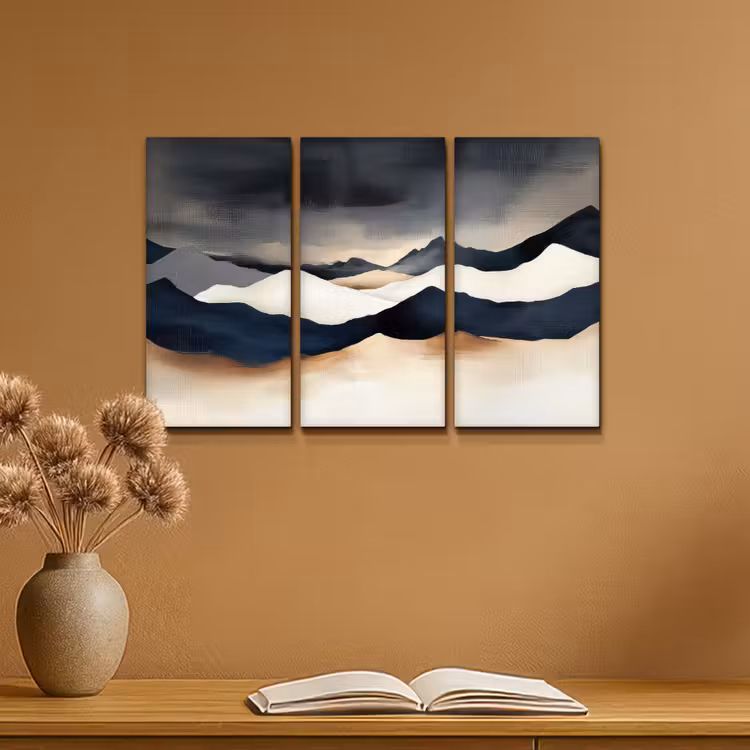 Landschap - Abstract - Modern Canvas - Meerluiken 3 luik klein -sfeer5