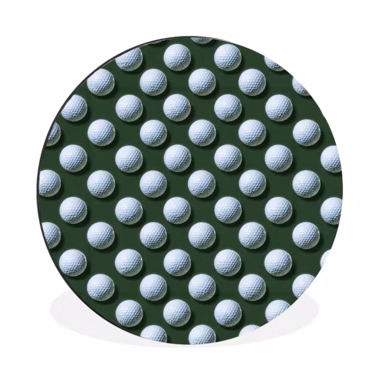 Ballen - Golf - Groen Wandcirkel aluminium klein 190 -3d