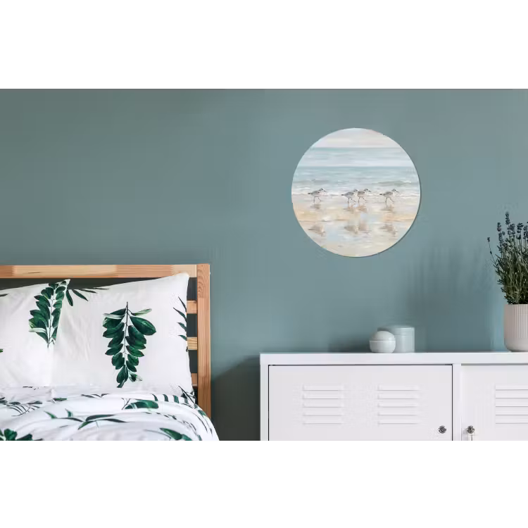 Vogels - Strand - Zee Wandcirkel aluminium klein -slaapkamer