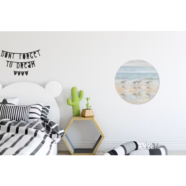 Vogels - Strand - Zee Wandcirkel aluminium klein -kinderkamer
