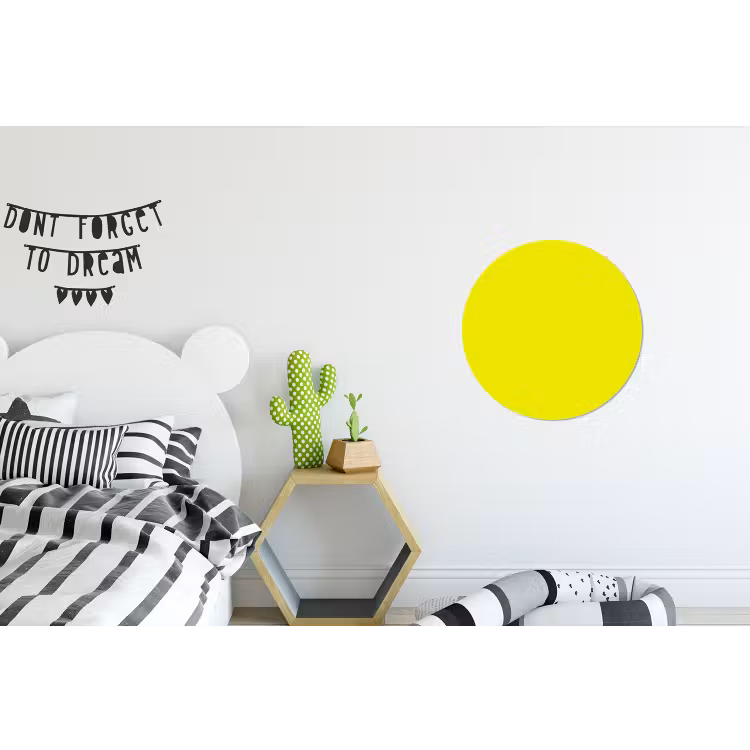 Bright - Canary - Geel Wandcirkel aluminium klein 190 -kinderkamer
