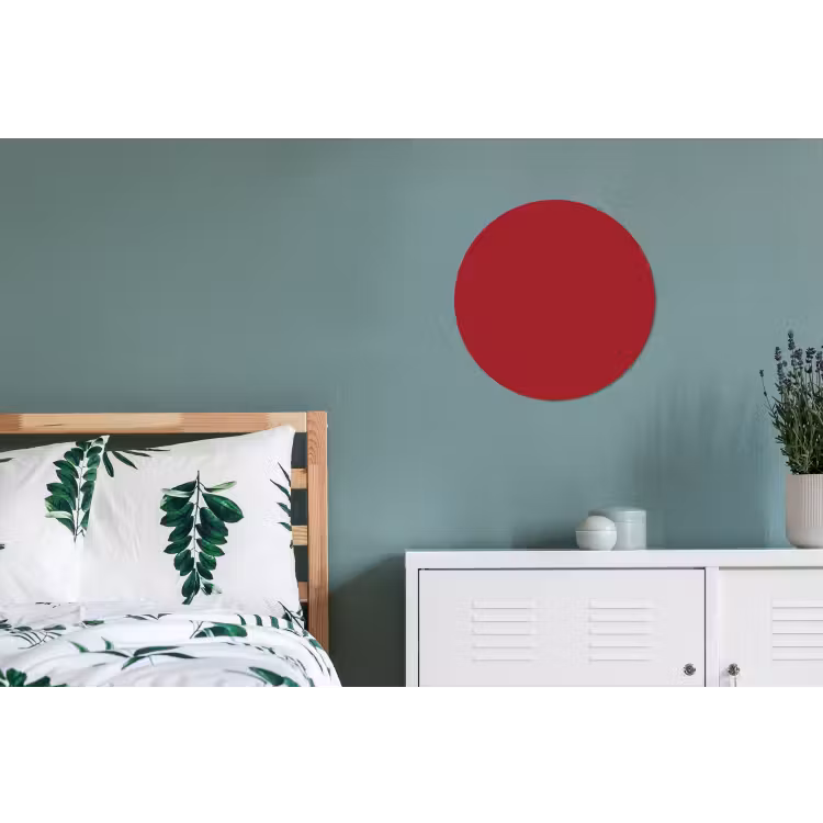 Burgundy - Wine - Rood Wandcirkel aluminium klein 190 -slaapkamer