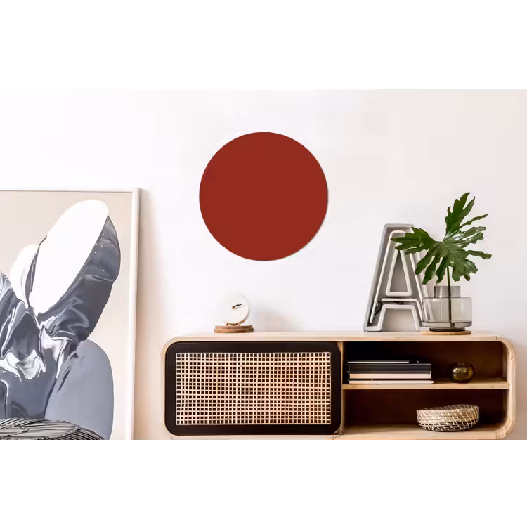 Burnt - Copper - Rood Wandcirkel aluminium klein 190 -kantoor
