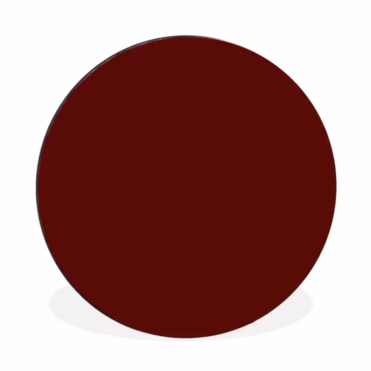 Burnt - Mahogany - Rood Wandcirkel aluminium klein 190 -3d