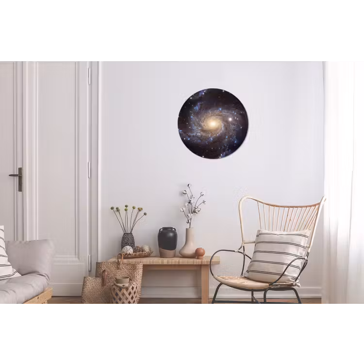 Kosmos - Sterrenstelsel - Donker Wandcirkel aluminium klein -woonkamer
