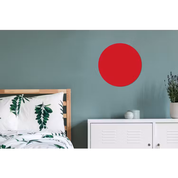 Crimson - Velvet - Rood Wandcirkel aluminium klein 190 -slaapkamer