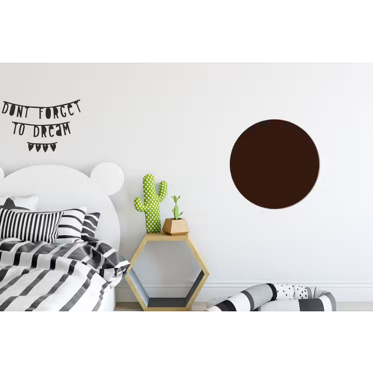 Dark - Chocolate - Bruin Wandcirkel aluminium klein 190 -kinderkamer