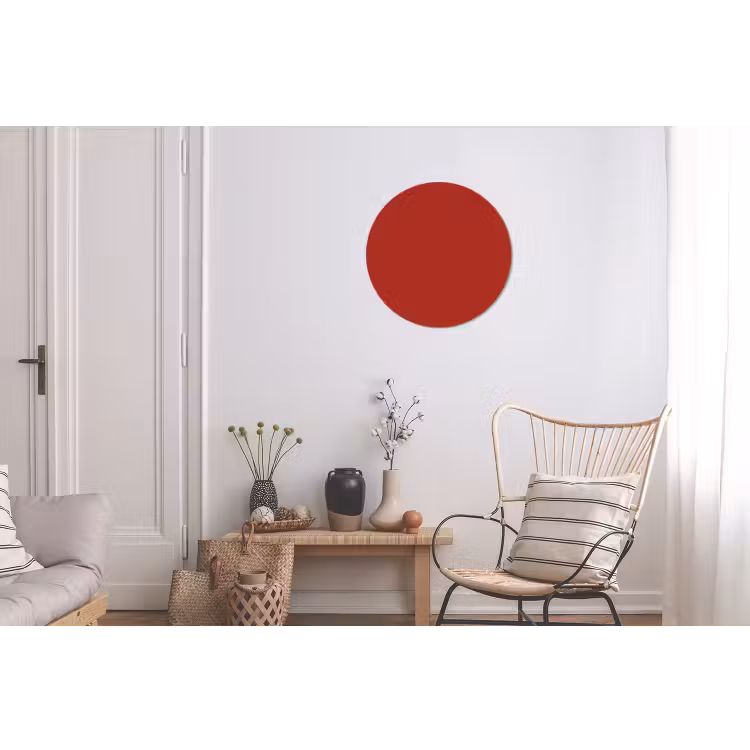 Deep - Crimson - Rood Wandcirkel aluminium klein 190 -woonkamer