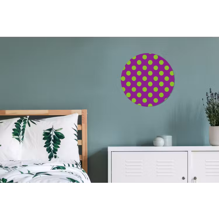 Stippen - Klassiek - Groen Wandcirkel aluminium klein 190 -slaapkamer