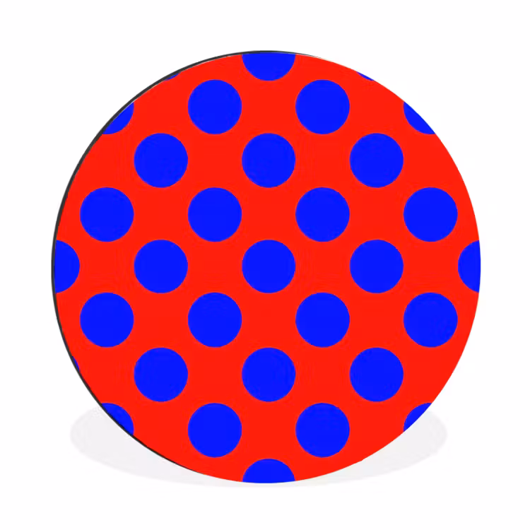 Dots - Klassiek - Rood Wandcirkel aluminium klein 190 -3d