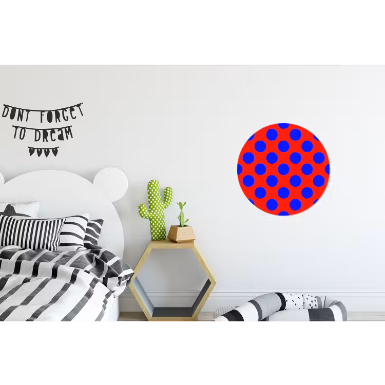 Dots - Klassiek - Rood Wandcirkel aluminium klein 190 -kinderkamer