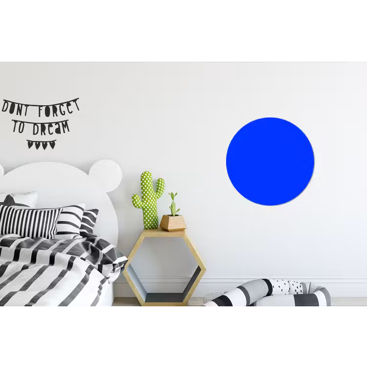 Electric - Blue - Blauw Wandcirkel aluminium klein 190 -kinderkamer