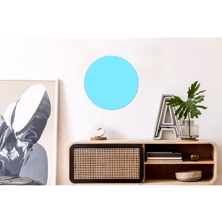 Electric - Cyan - Blauw Wandcirkel aluminium klein 190 -kantoor