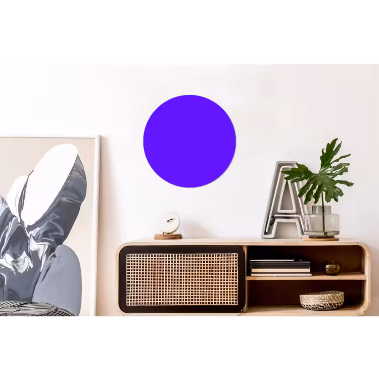 Electric - Indigo - Paars Wandcirkel aluminium klein 190 -kantoor