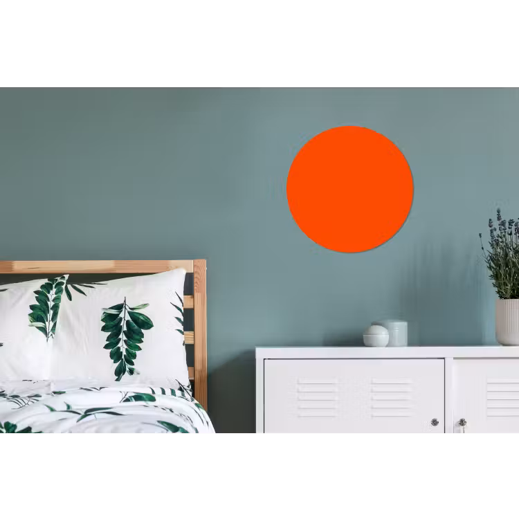 Fiery - Tangerine - Oranje Wandcirkel aluminium klein 190 -slaapkamer