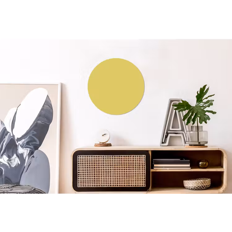 Golden - Ochre - Geel Wandcirkel aluminium klein 190 -kantoor