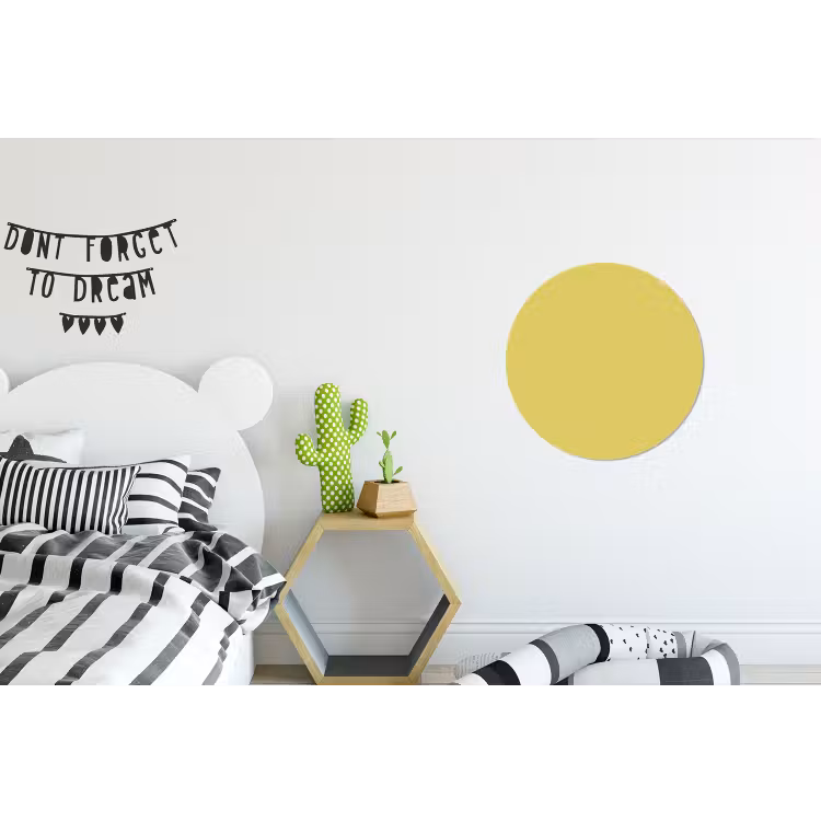 Golden - Ochre - Geel Wandcirkel aluminium klein 190 -kinderkamer